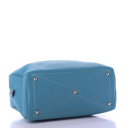 Hermes Taurillon Clemence Victoria II 35 Blue Jean 4 of 9