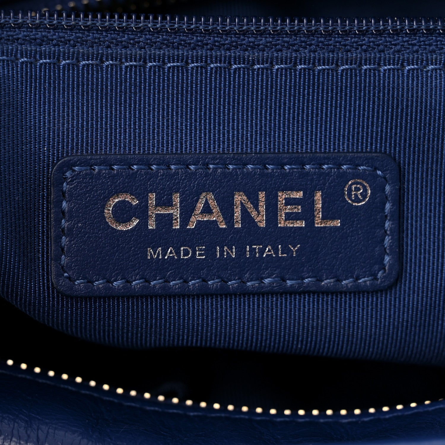 Chanel Aged Smooth Calfskin Quilted Medium Gabrielle Logo Hobo Blue 6 of 12