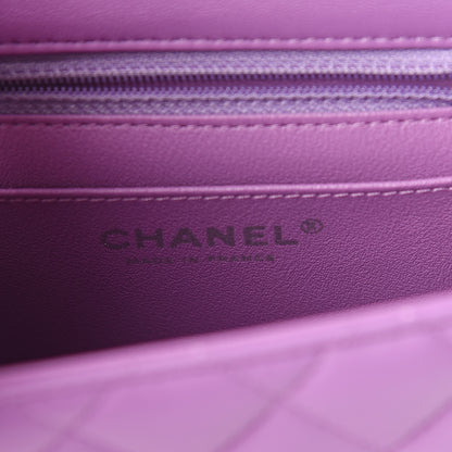 Chanel Lambskin Quilted Mini Square Flap Purple 6 of 11