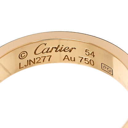 Cartier 18K Yellow Gold Diamond 4mm LOVE Wedding Band Ring 54 6.75 4 of 5