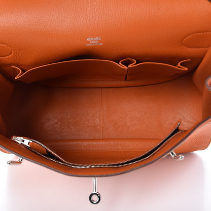 Hermes Taurillon Clemence Jypsiere 34 Orange 5 of 15