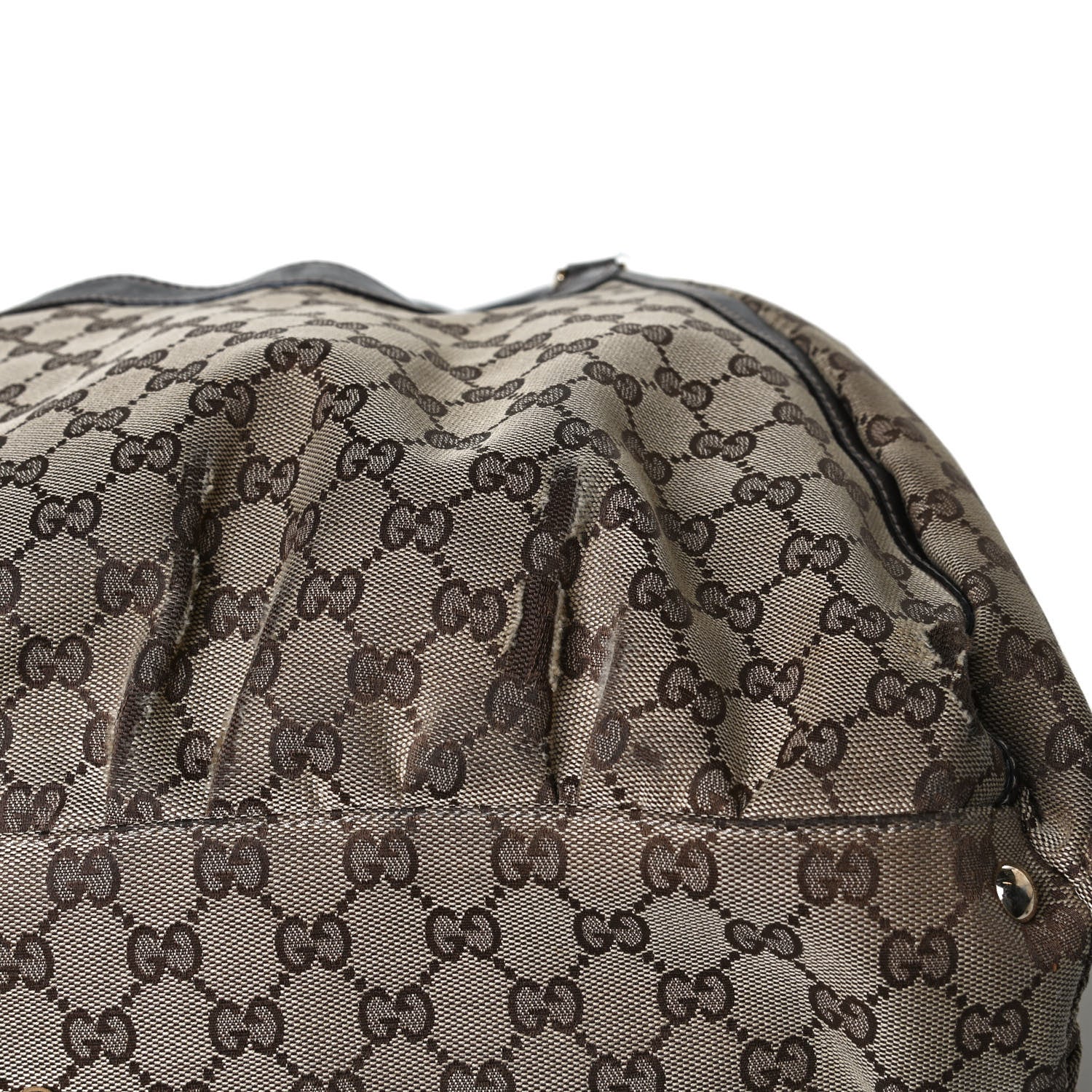 Gucci Monogram Large D Gold Hobo Dark Brown 16 of 21