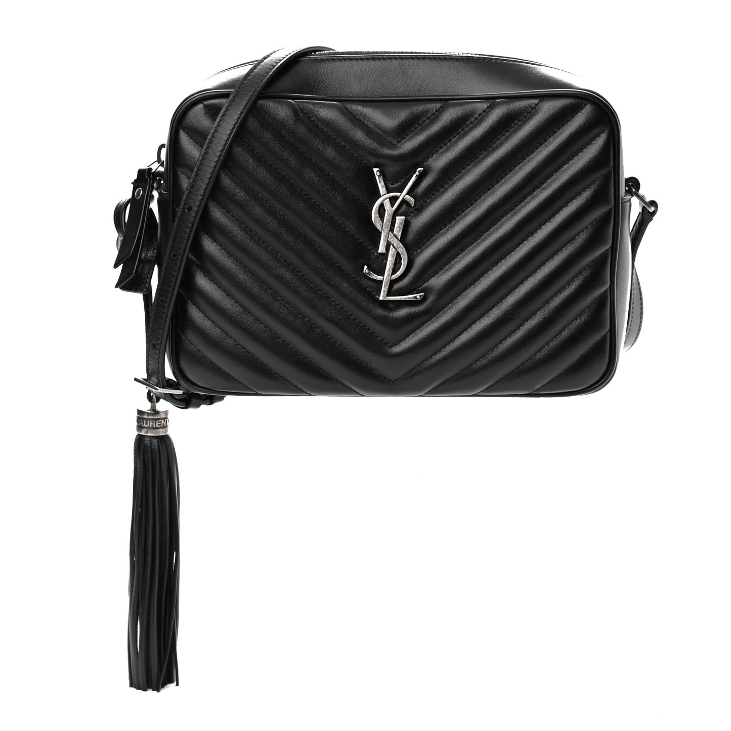 Calfskin Matelasse Monogram Lou Camera Bag Black
