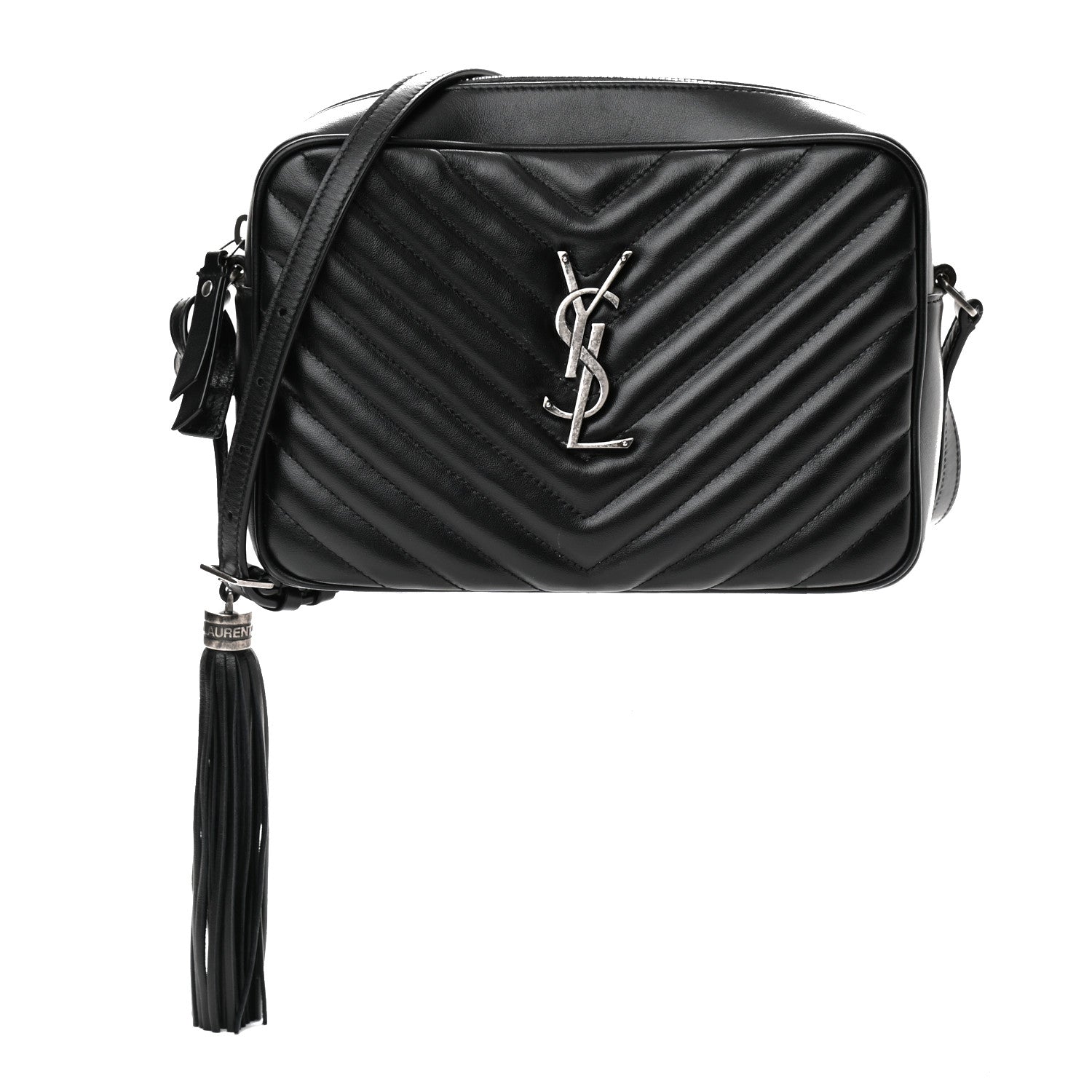 Saint Laurent Calfskin Matelasse Monogram Lou Camera Bag Black 1 of 13