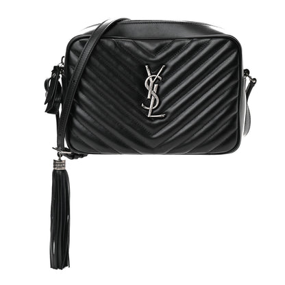 Saint Laurent Calfskin Matelasse Monogram Lou Camera Bag Black 1 of 13