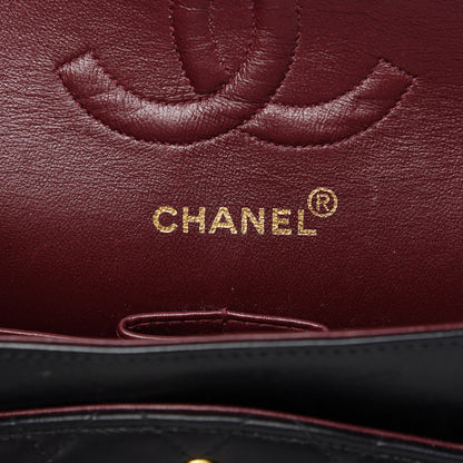 Chanel Lambskin Quilted Medium Double Flap Black 8 of 11