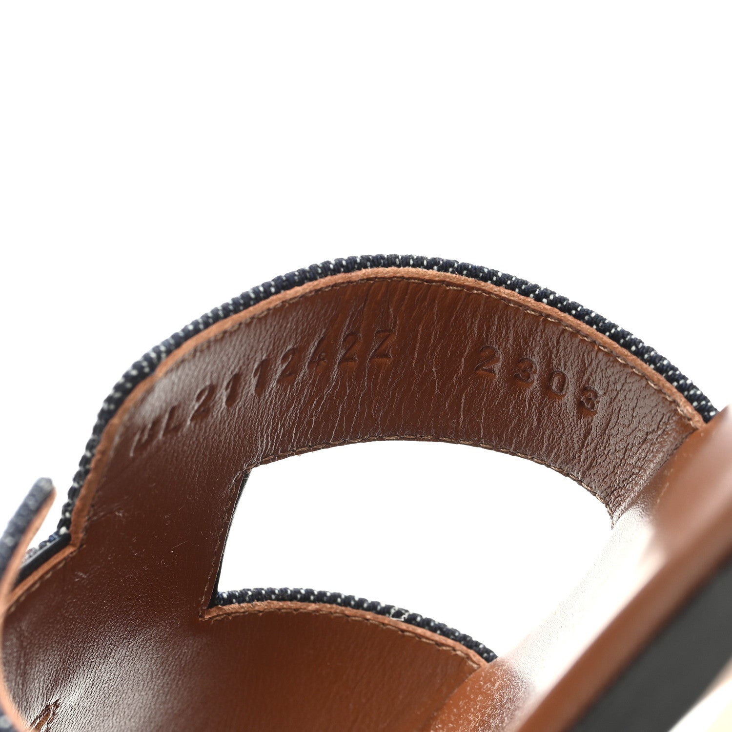 Hermes Denim Canvas Oran Sandals 41 Bleu Brut 7 of 8