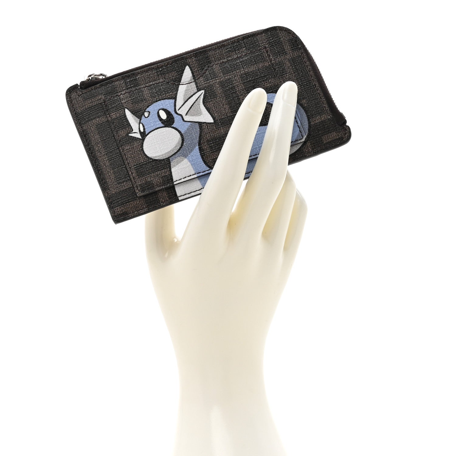 Fendi X FRGMT X POKEMON Glazed Fabric FF 1974 Pokemon Card Case Tobacco Moro Blue 2 of 9