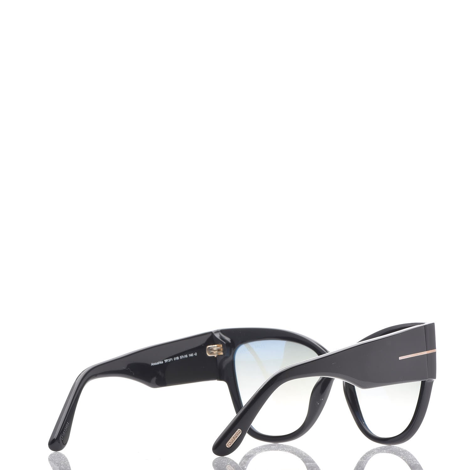 Tom Ford Acetate Anoushka Cat Eye Sunglasses TF371 Black 4 of 7
