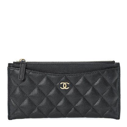 Chanel Caviar Quilted Classic Zip Pouch Black 1 of 12