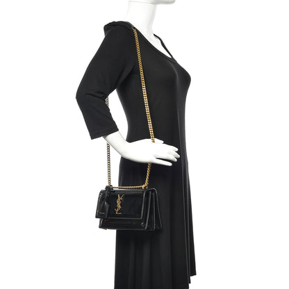 Saint Laurent Patent Small Monogram Sunset Black 2 of 9