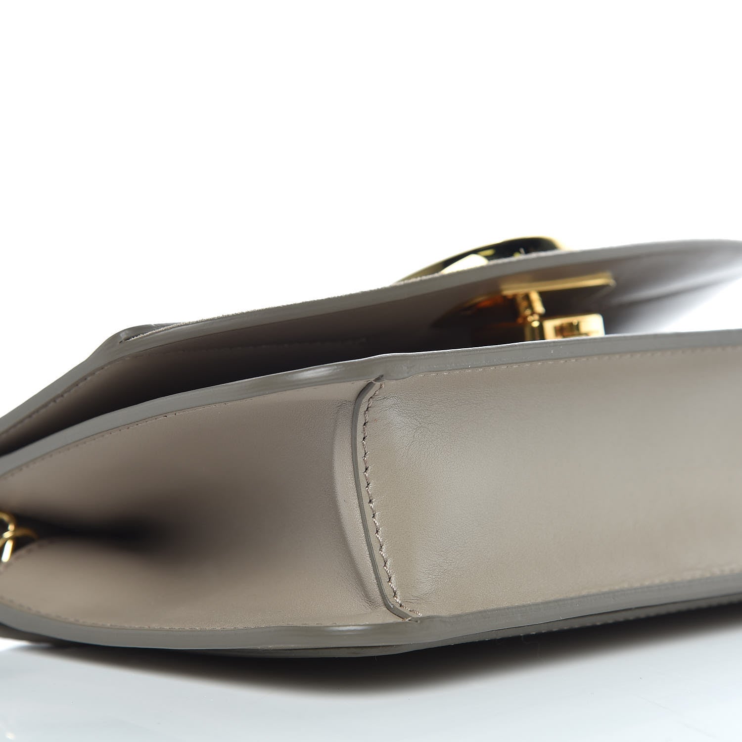 Chloe Calfskin Suede C Clutch With Chain Motty Grey 8 of 9