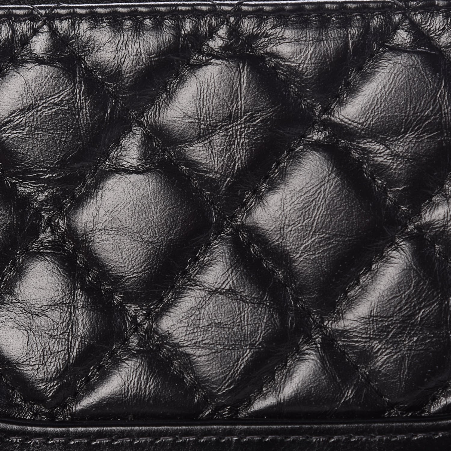 Chanel Aged Calfskin Quilted Small Gabrielle Clutch With Chain Black 12 of 14