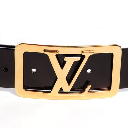 Louis Vuitton Patent LV Frame Belt 85 34 Amarante 3 of 7