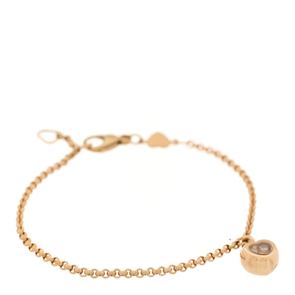 Chopard 18K Yellow Gold Diamond Happy Hearts Chain Bracelet 1 of 4