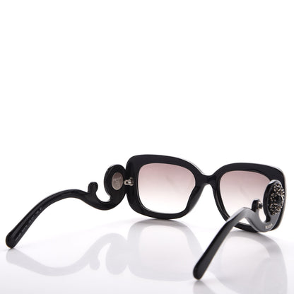 Prada Crystal Ornate Square Baroque Sunglasses SPR 33P Black 4 of 9