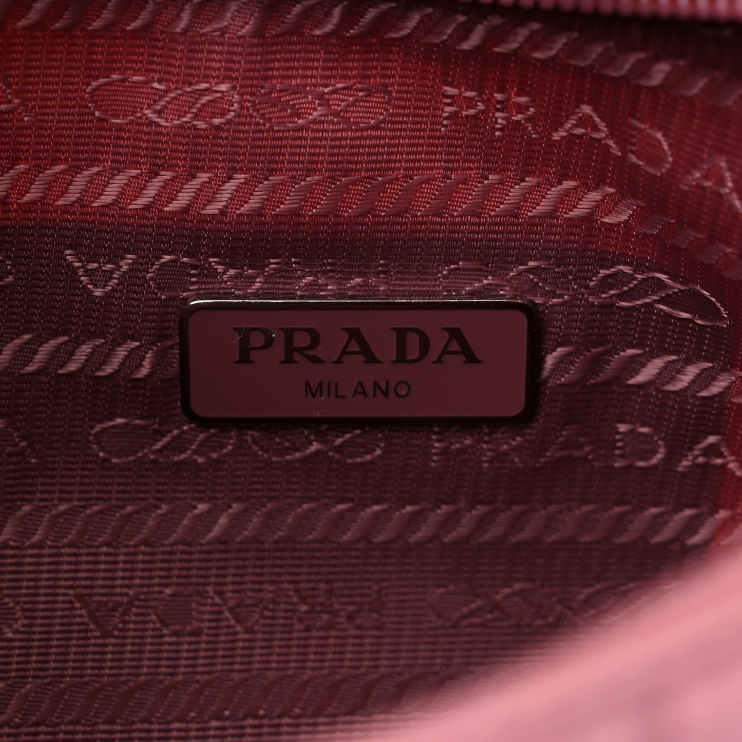 Tessuto Nylon Saffiano Mini Re-Edition 2000 Bag Rosa