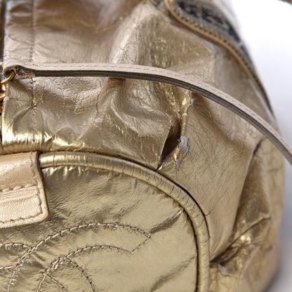 Chanel Metallic Coated Canvas Sport Duffle Gold 20 of 23