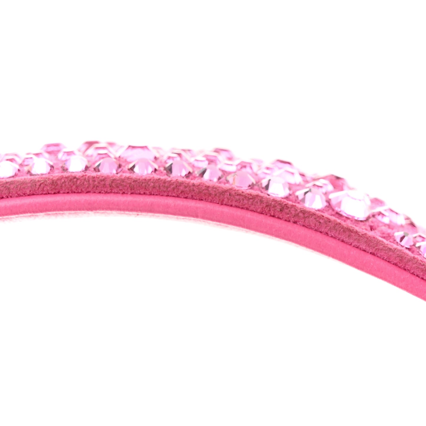 Crystal Suede Enamel Medium Roman Stud Shoulder Bag Pink PP