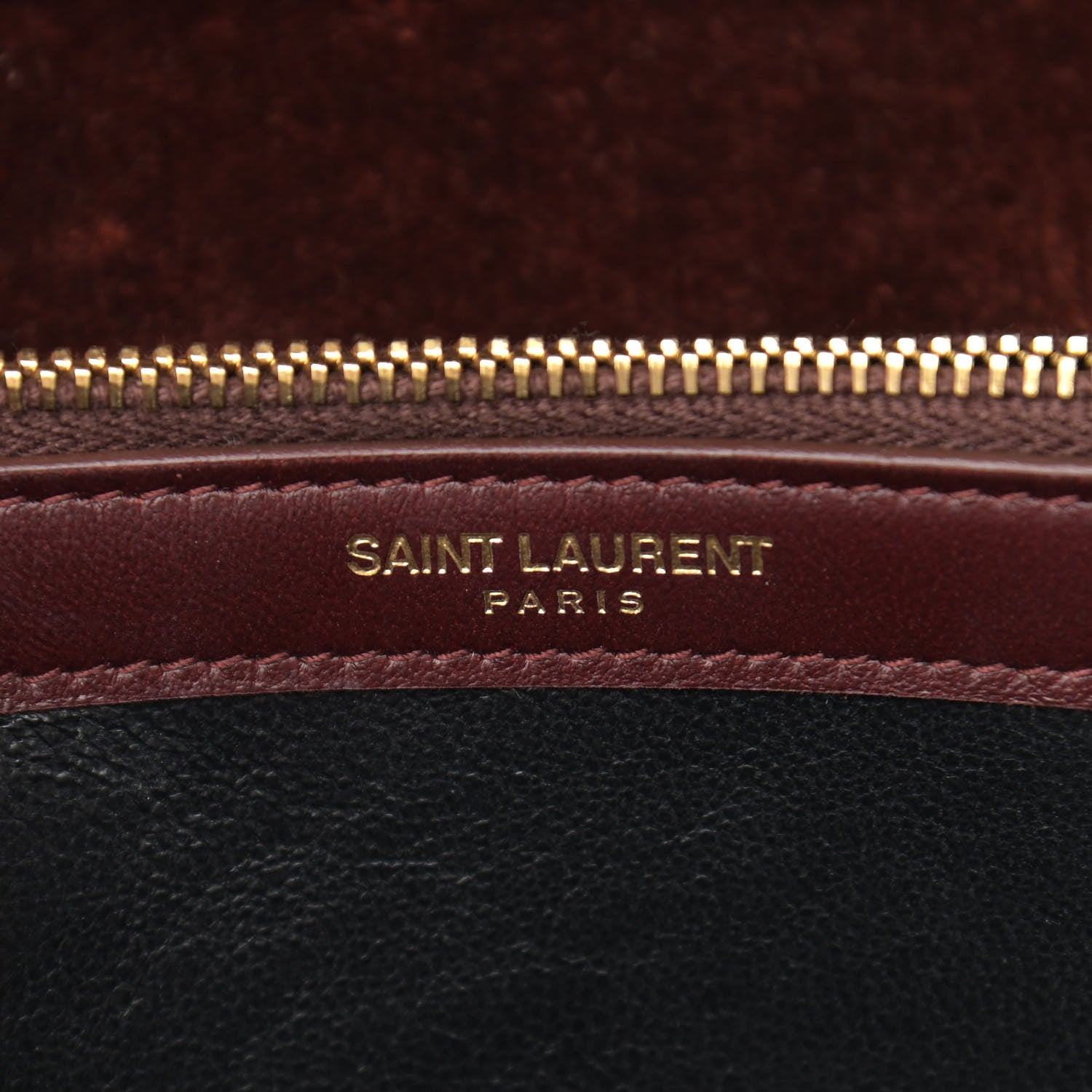 Saint Laurent Textured Velour Monogram Chain Wallet Red Clay 6 of 11