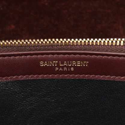 Saint Laurent Textured Velour Monogram Chain Wallet Red Clay 6 of 11