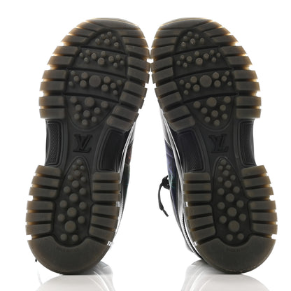 Louis Vuitton Calfskin Monogram 2054 Trail Sneakers 9 Black Multicolor 5 of 9