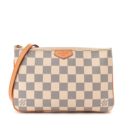 Louis Vuitton Damier Azur Double Zip Pochette 1 of 16
