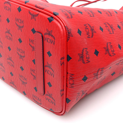 MCM Visetos Large Liz Reversible Shopper Tote Ruby Red 14 of 15
