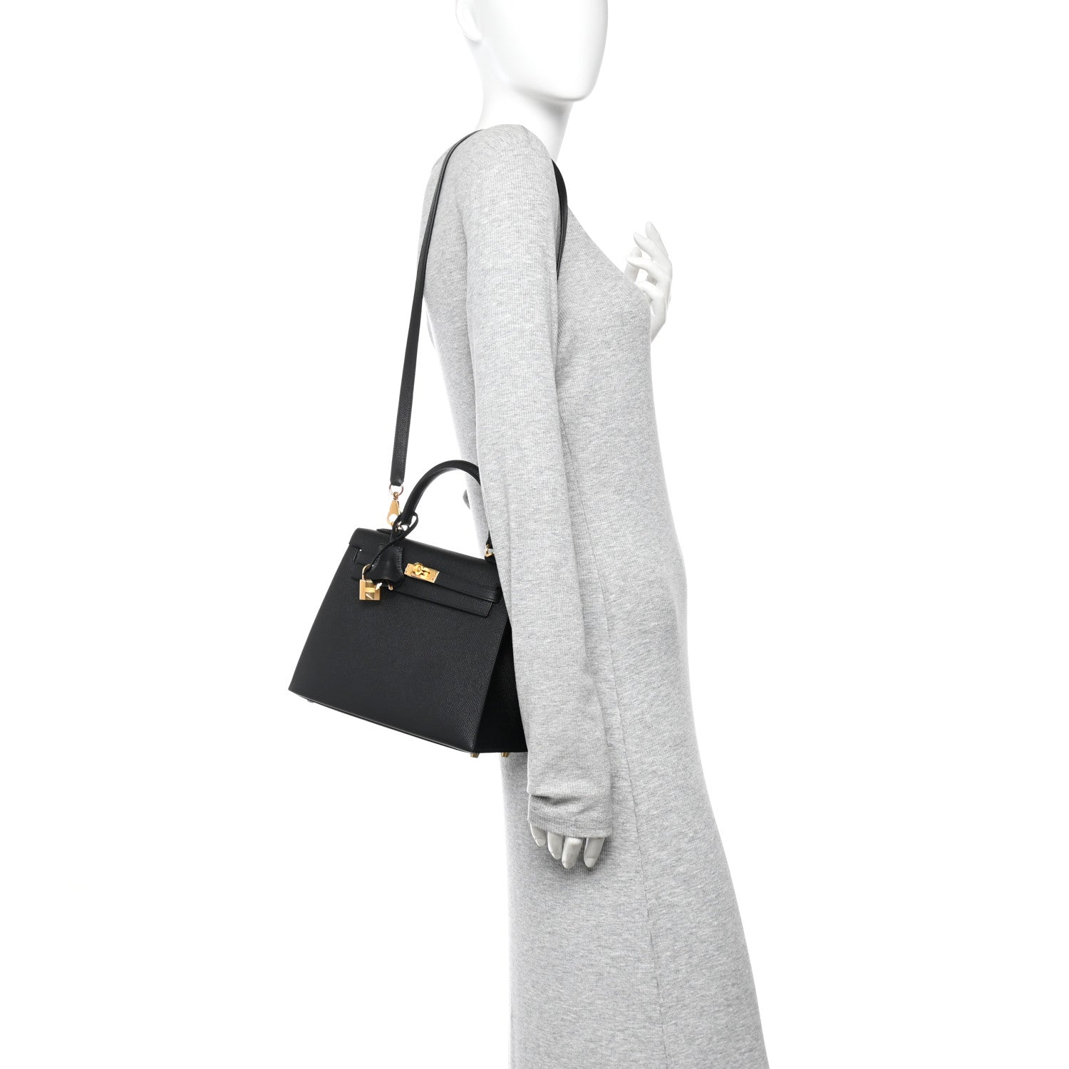Hermes Epsom Kelly Sellier 25 Black 2 of 11