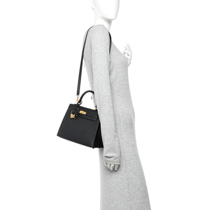 Hermes Epsom Kelly Sellier 25 Black 2 of 11