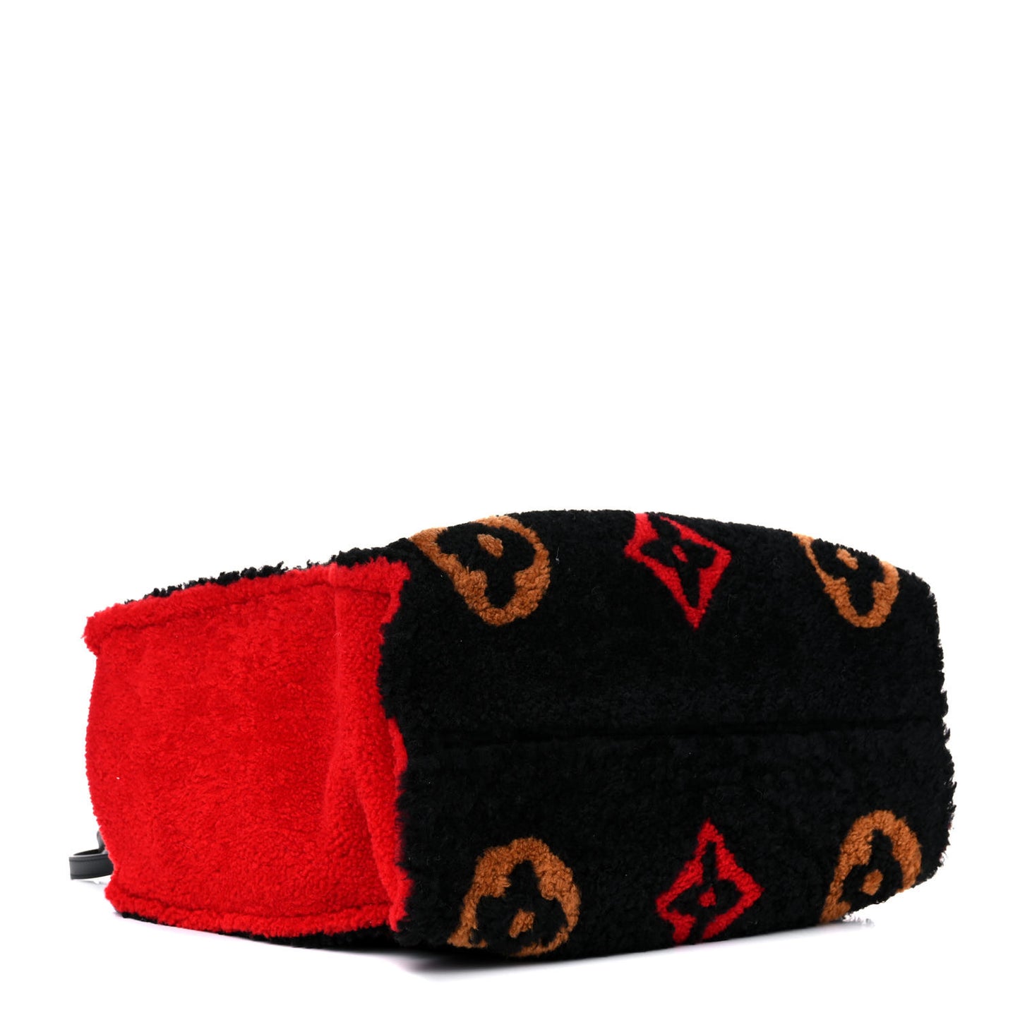 Shearling Monogram Giant Teddy Onthego GM Black Red