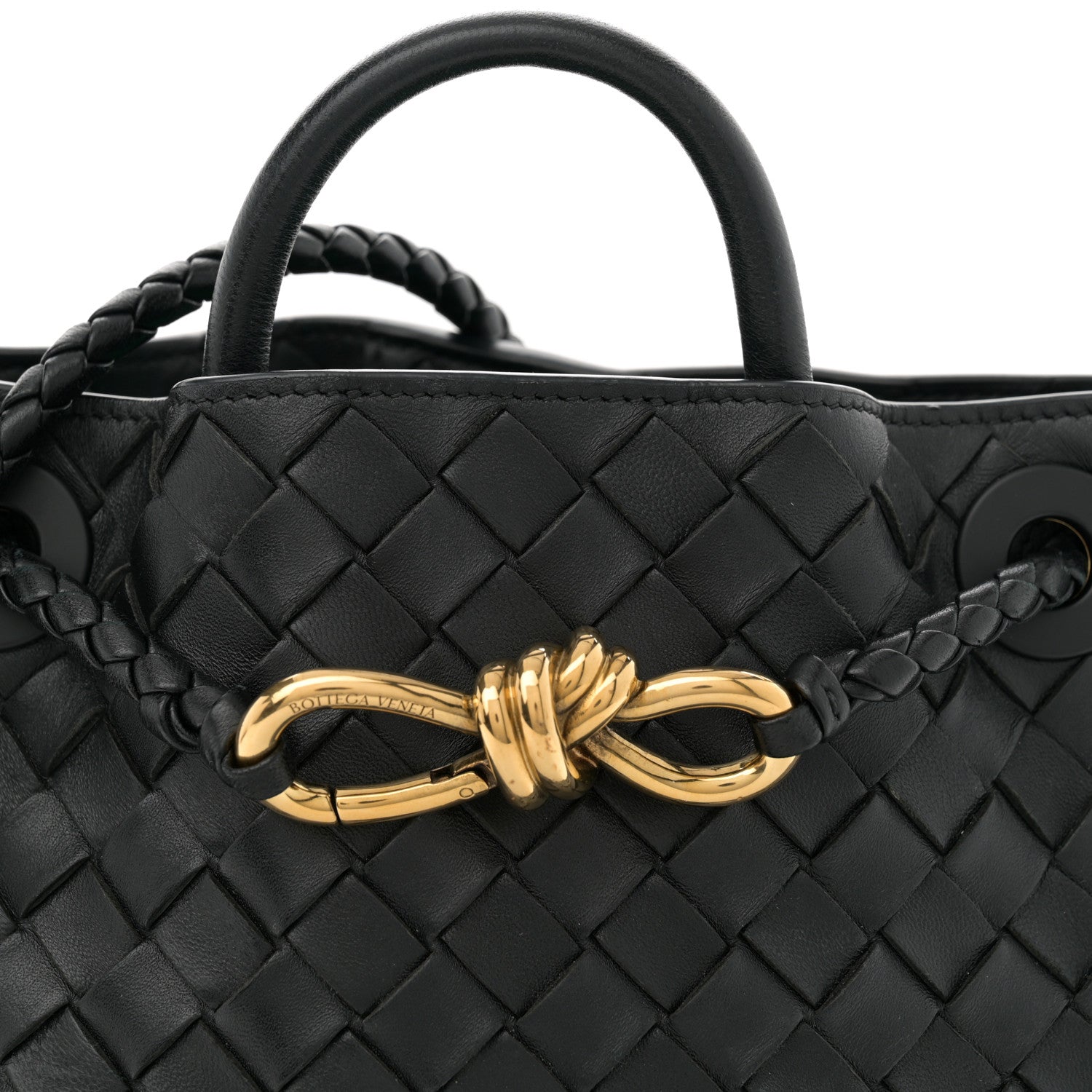 Bottega Veneta Nappa Intrecciato Small Andiamo Shoulder Bag Black 7 of 10