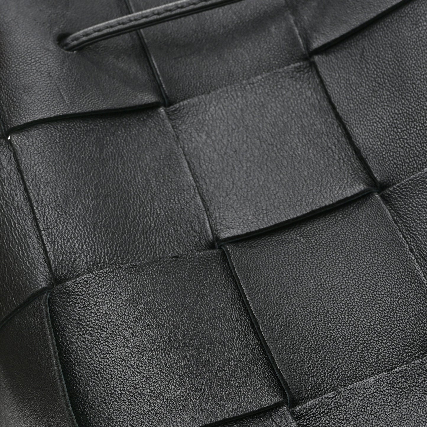 Nappa Maxi Intrecciato Cassette Bucket Bag Black