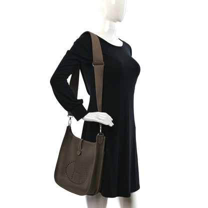 Hermes Taurillon Clemence Evelyne III PM Etoupe 2 of 10