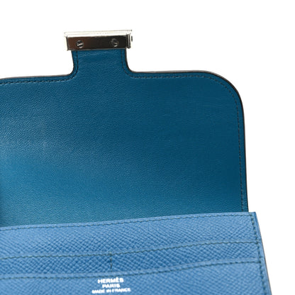 Hermes Epsom Constance Compact Passant Wallet Bleu Izmir 9 of 9