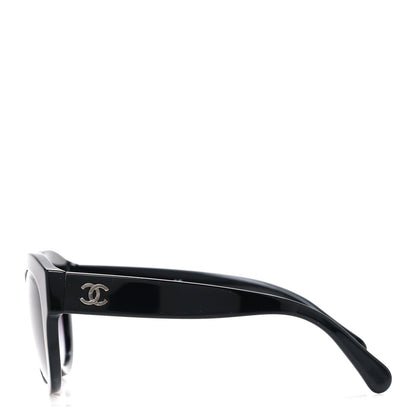 Chanel Acetate Butterfly Sunglasses 5371 Black 3 of 8