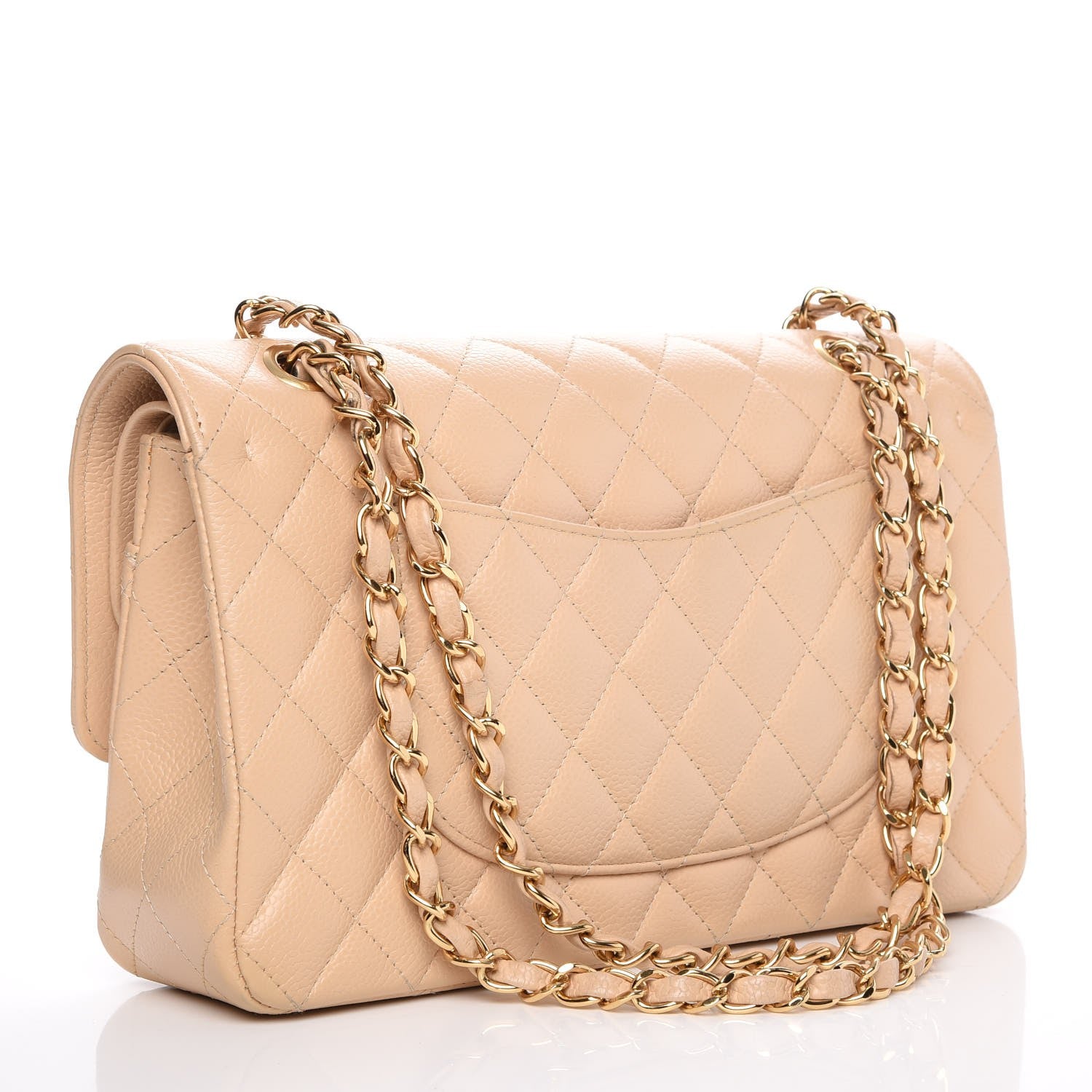 Chanel Caviar Quilted Medium Double Flap Beige Clair 3 of 9