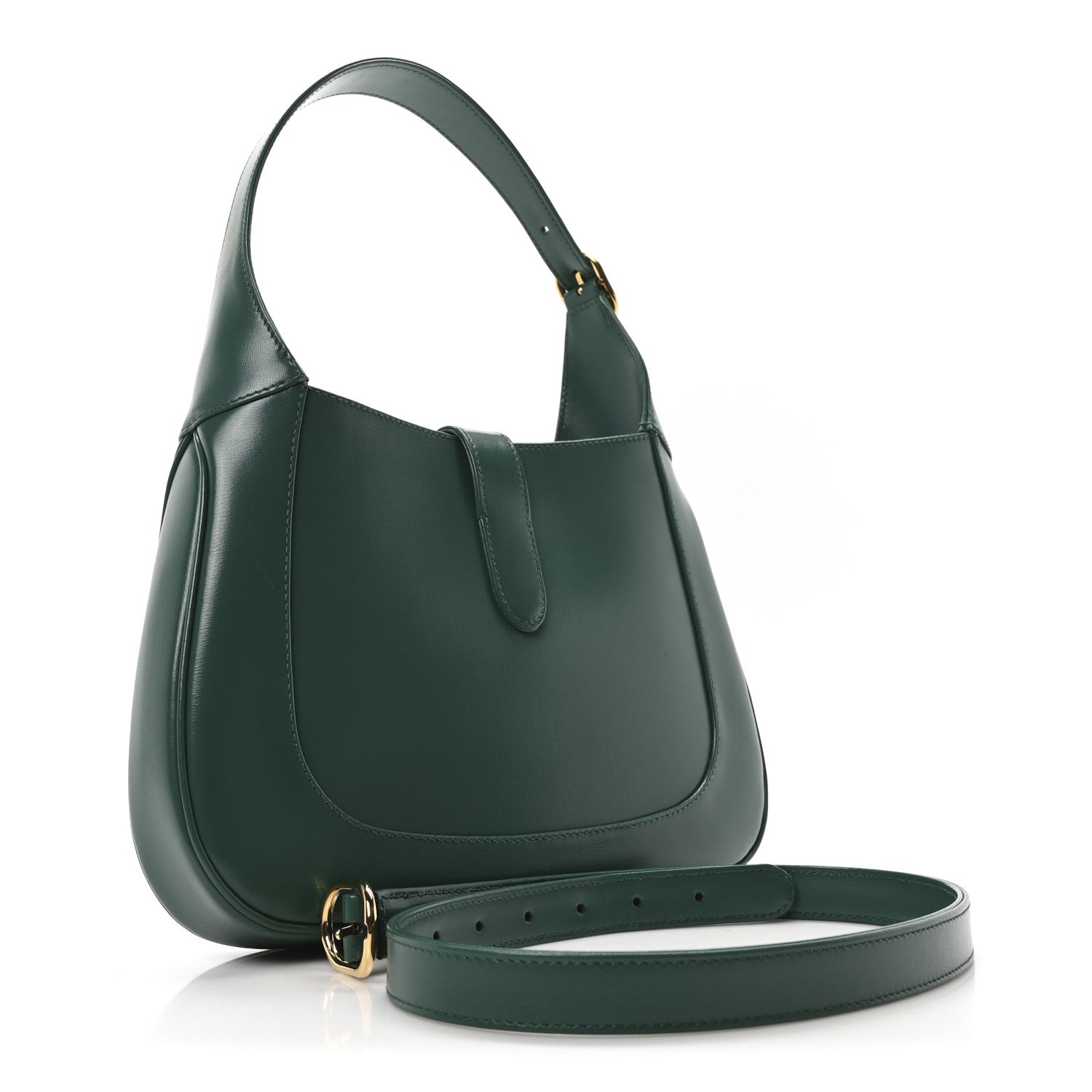 Gucci Boarded Dyana Lux Calfskin Small Jackie 1961 Hobo Emerald 3 of 10