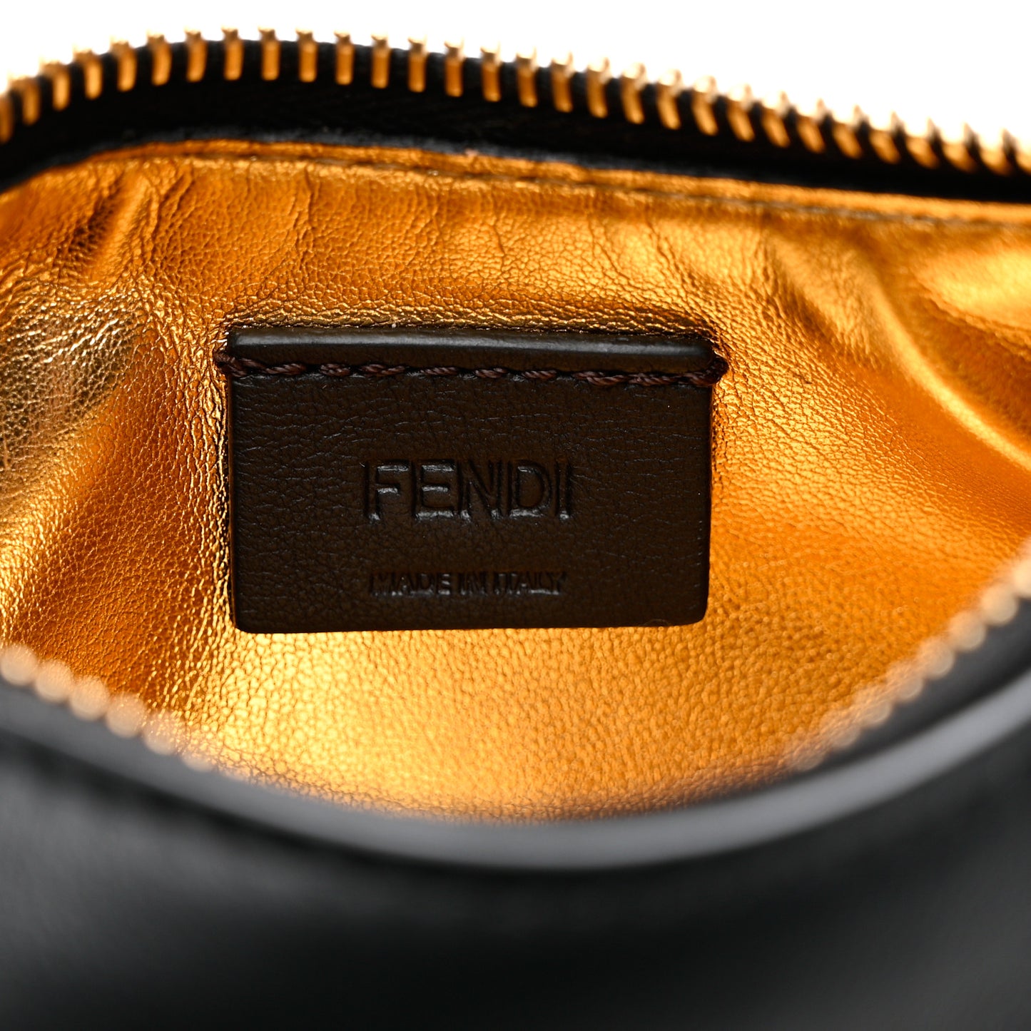 Vitello Grace Matte Nano Fendigraphy Hobo Charm Black