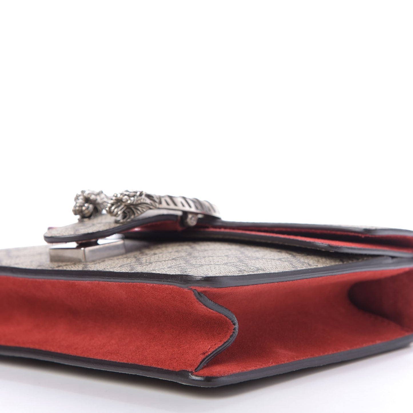 GG Supreme Monogram Mini Dionysus Shoulder Bag Hibiscus Red
