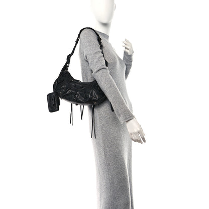 Balenciaga Agneau Arena Monochrome Small Le Cagole Shoulder Bag Black 2 of 11