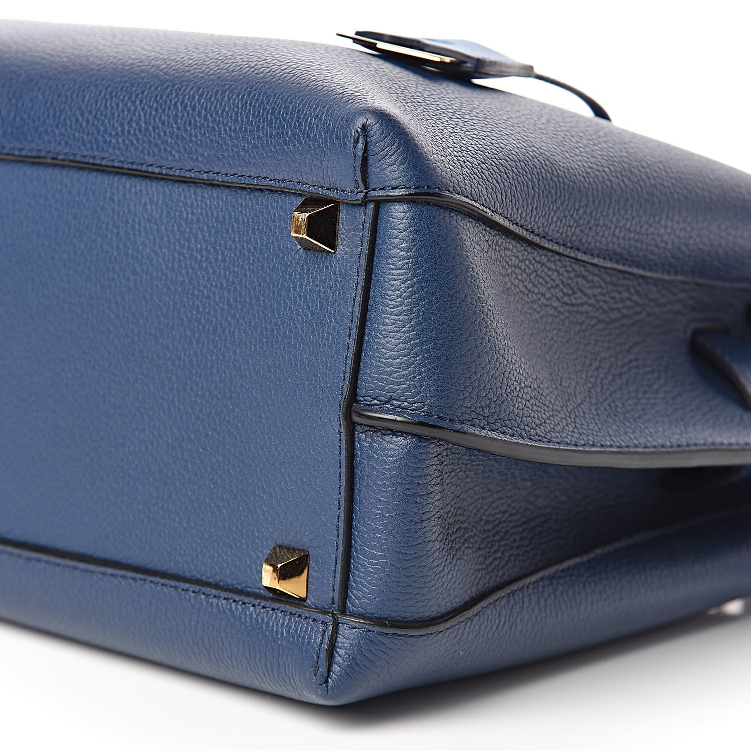 MCM Grained Calfskin Medium Milla Tote Navy 9 of 9