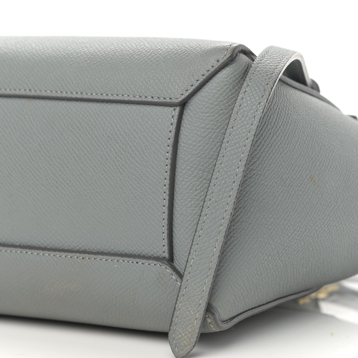 Grained Calfskin Nano Belt Bag Grey