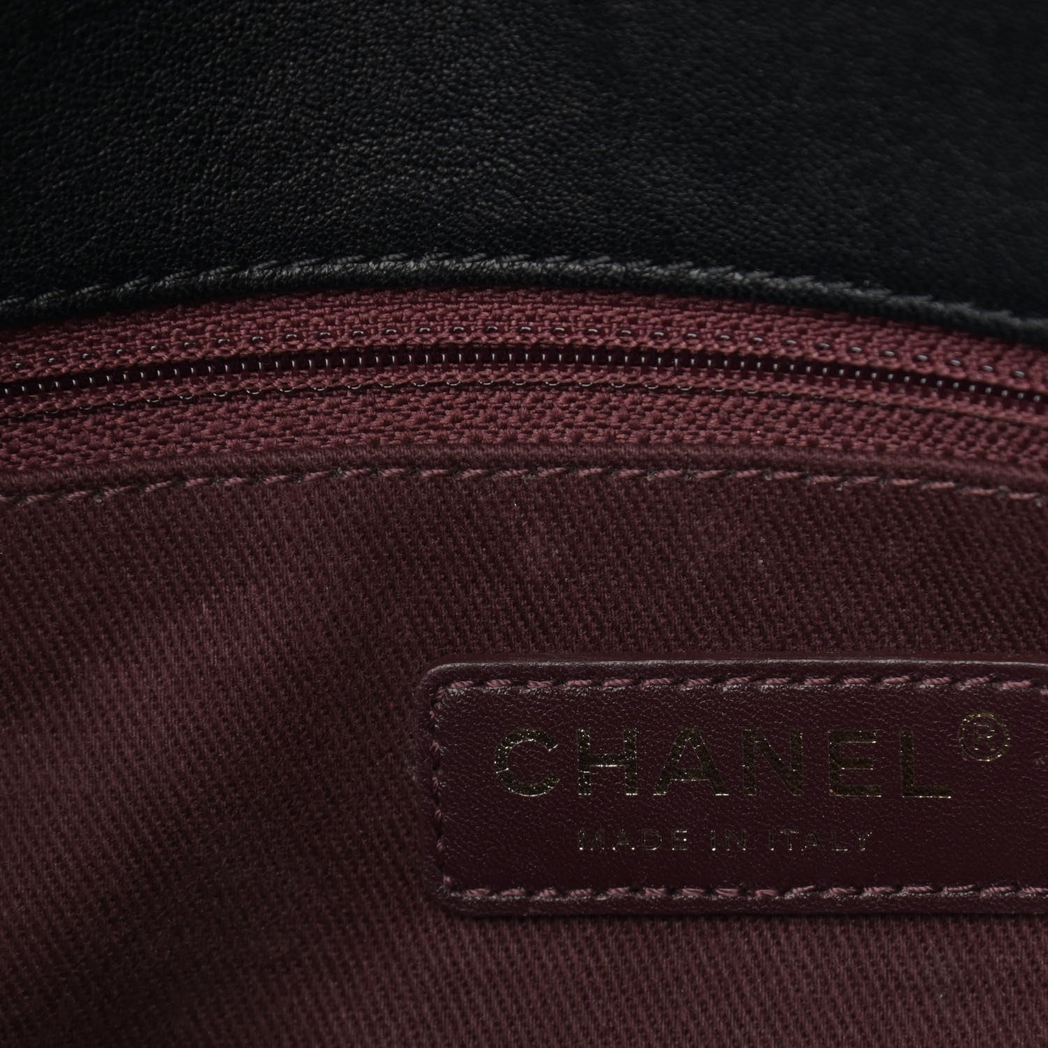 Chanel Wrinkled Lambskin Chevron Quilted Medium Surpique Flap Black 11 of 12