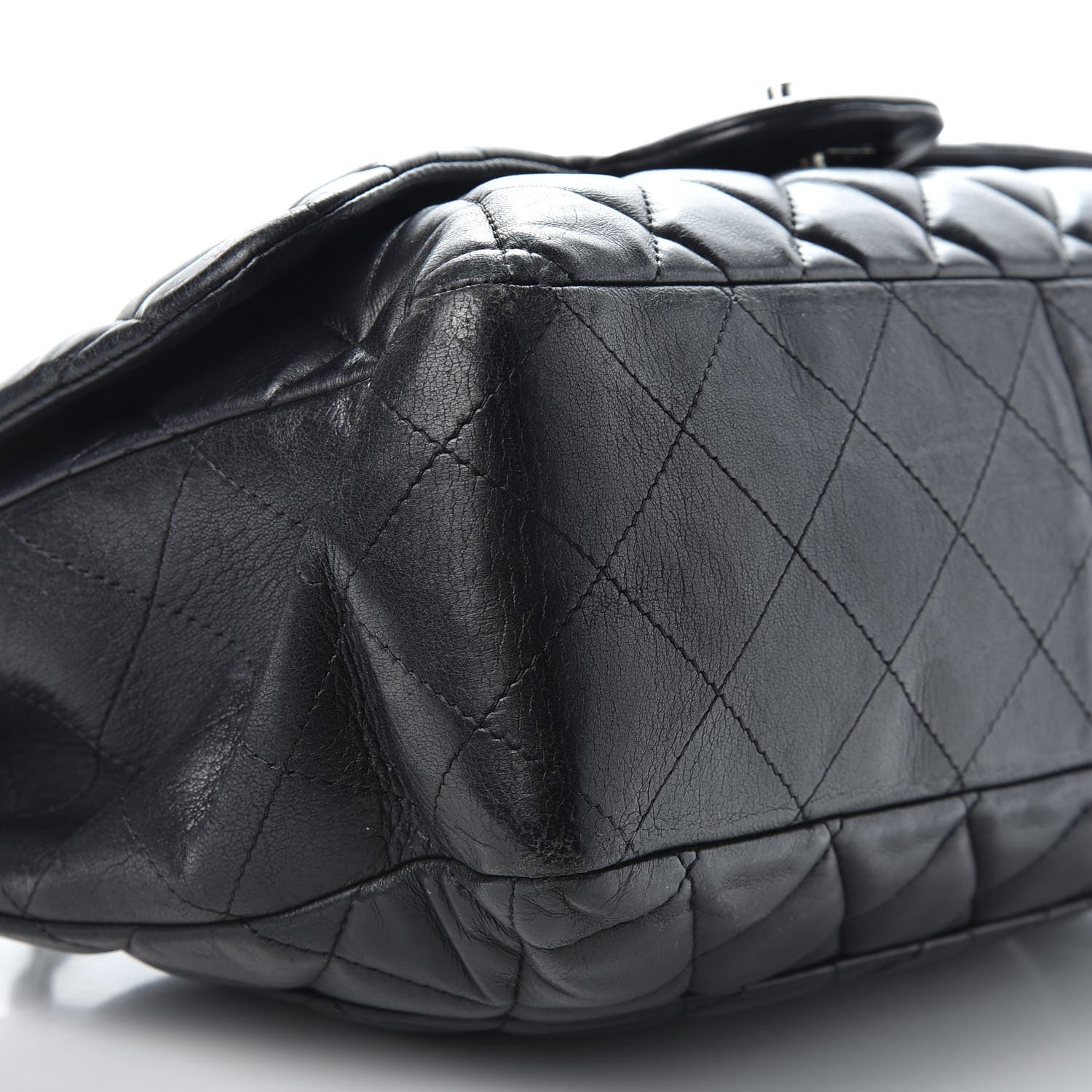 Chanel Lambskin Quilted Jumbo Single Flap Black 5 of 8