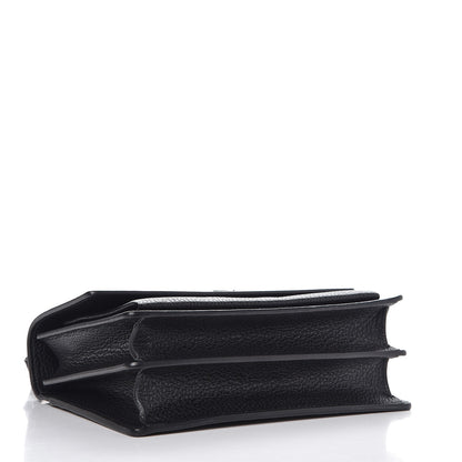 Saint Laurent Grained Calfskin Medium Monogram Sunset Satchel Black 4 of 6