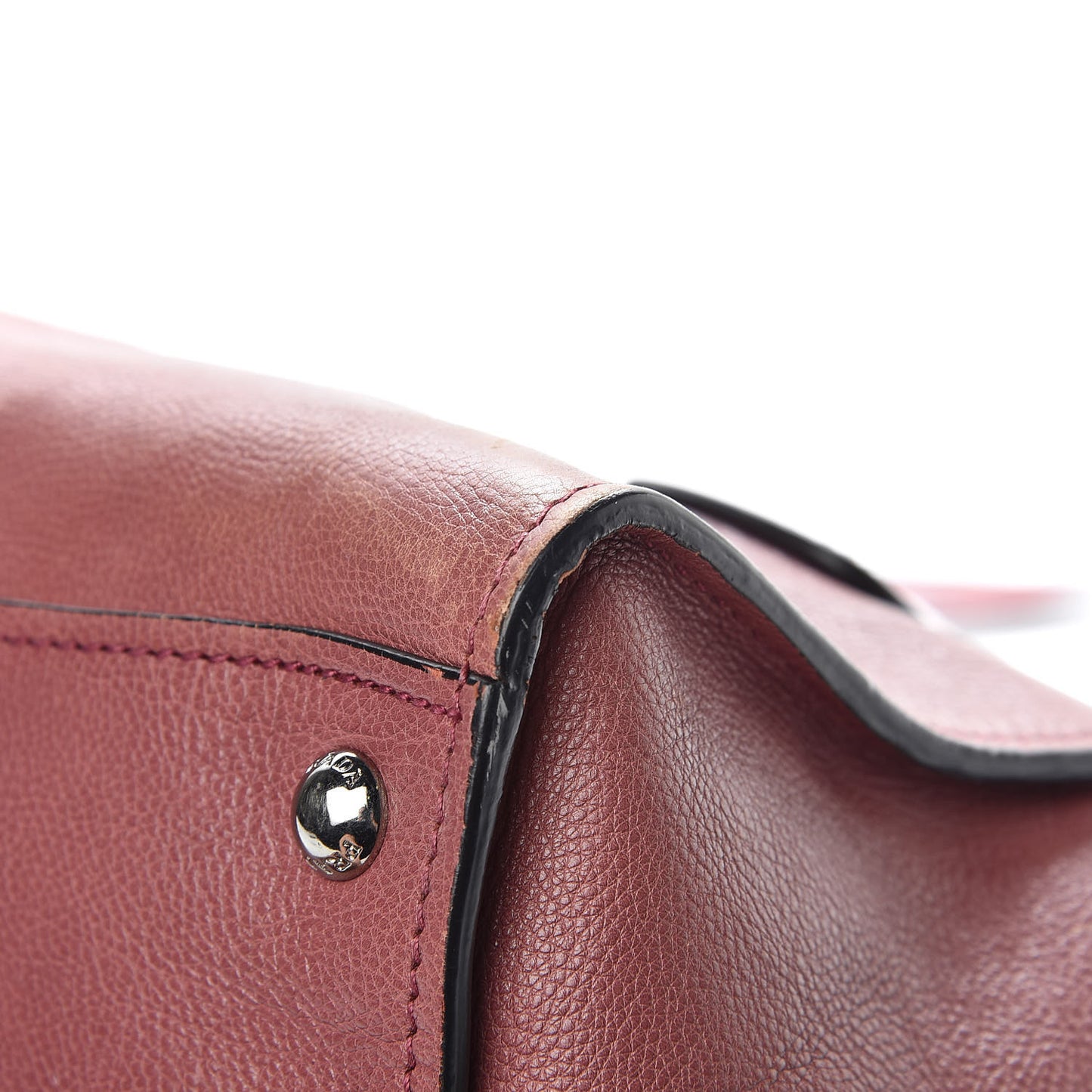 Glace Calf Small Twin Pocket Tote Pink