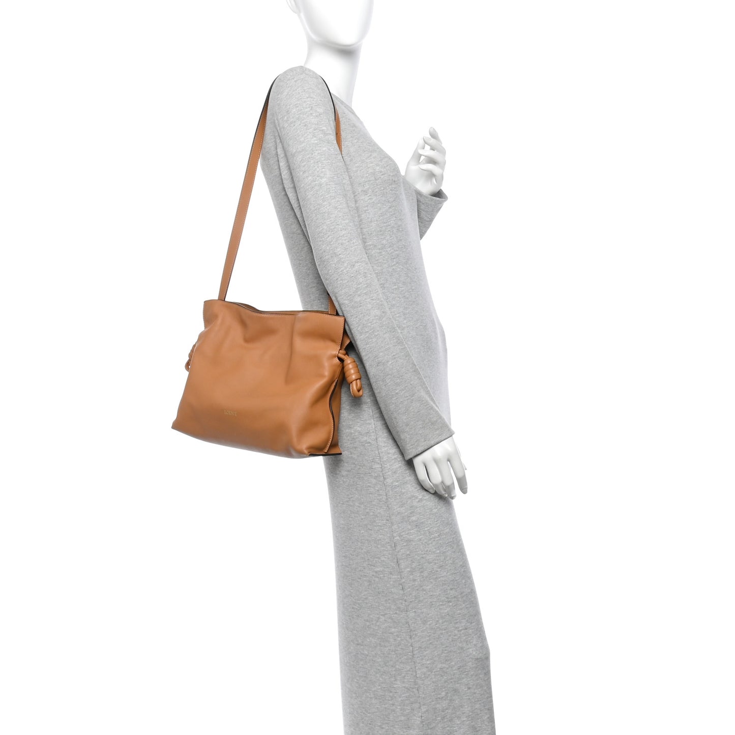 Nappa Medium Flamenco Knot Bag Warm Desert