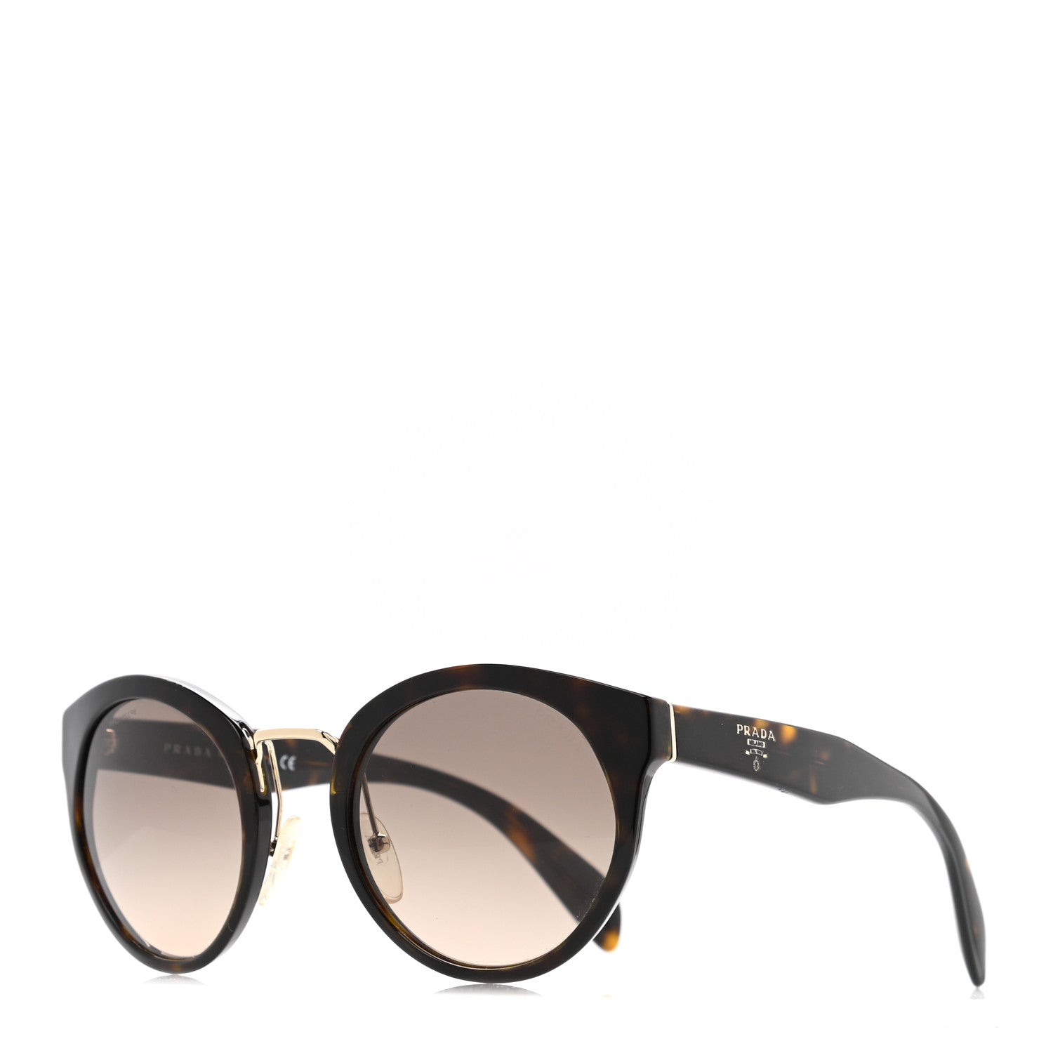 Prada Round Sunglasses SPR 05T Tortoise 1 of 7