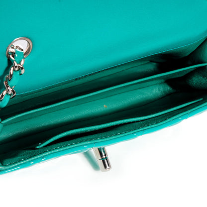 Chanel Patent Quilted Extra Mini Flap Green 5 of 8